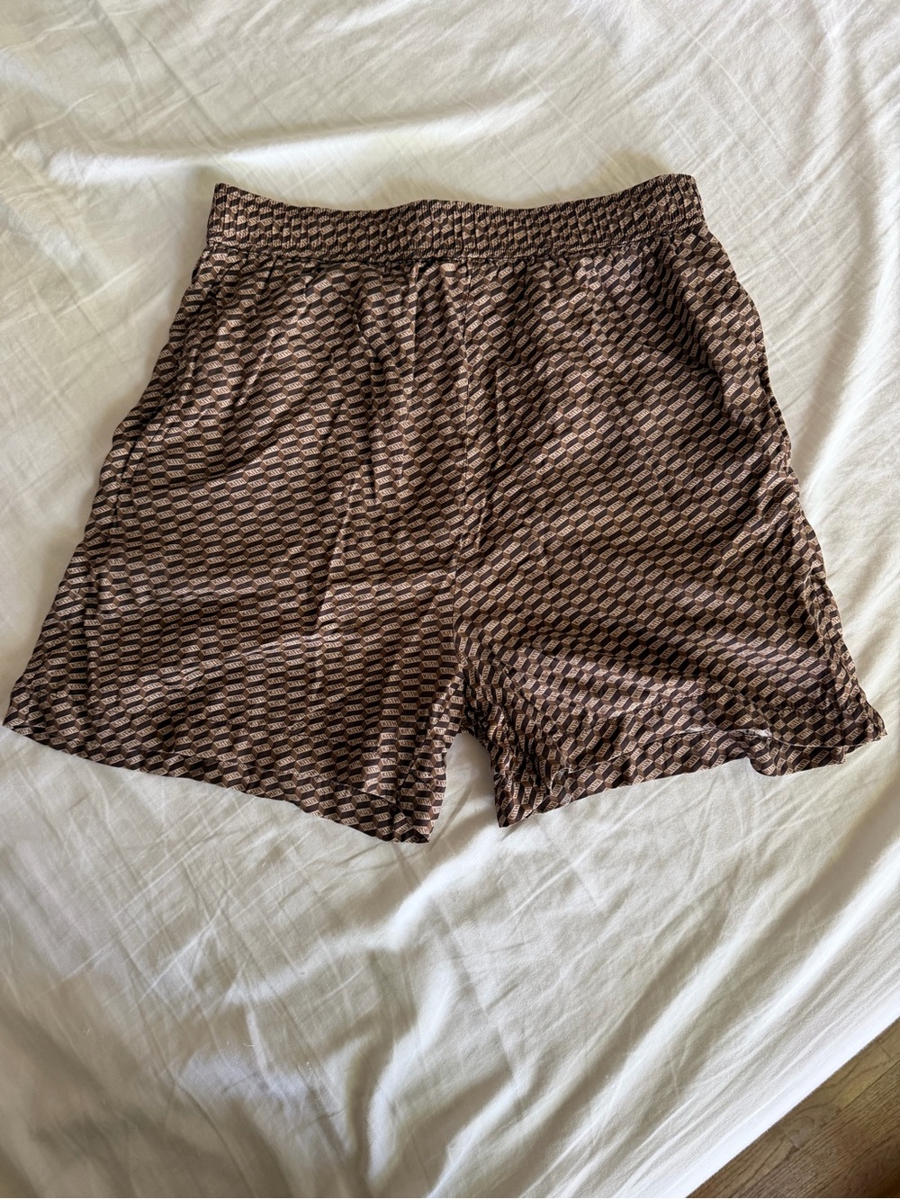 KITH Rayne Monogram Silk Shorts Small